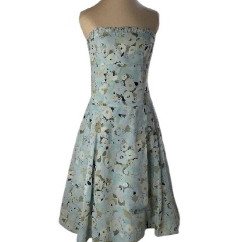 EXPRESS-VINTAGE 1990’S STRAPLESS FLORAL DRESS-SIZE 8